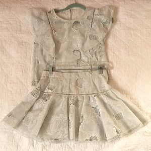 In’S Lace Blouse & Shorts